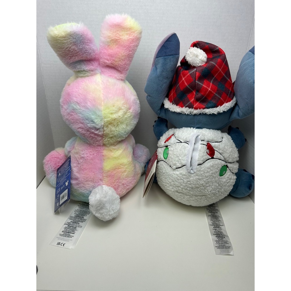 Disney Lilo & Stitch Plush Lot of 4 Christmas Sweater Bunny Holiday Lights Toy - Picture 10 of 11